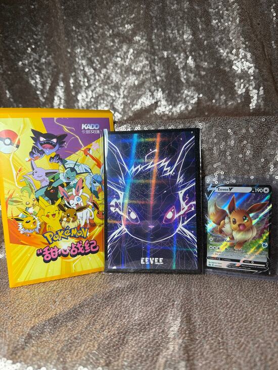 Pokemon Other - Pokemon Eevee Art Board and Card Bundle!!!